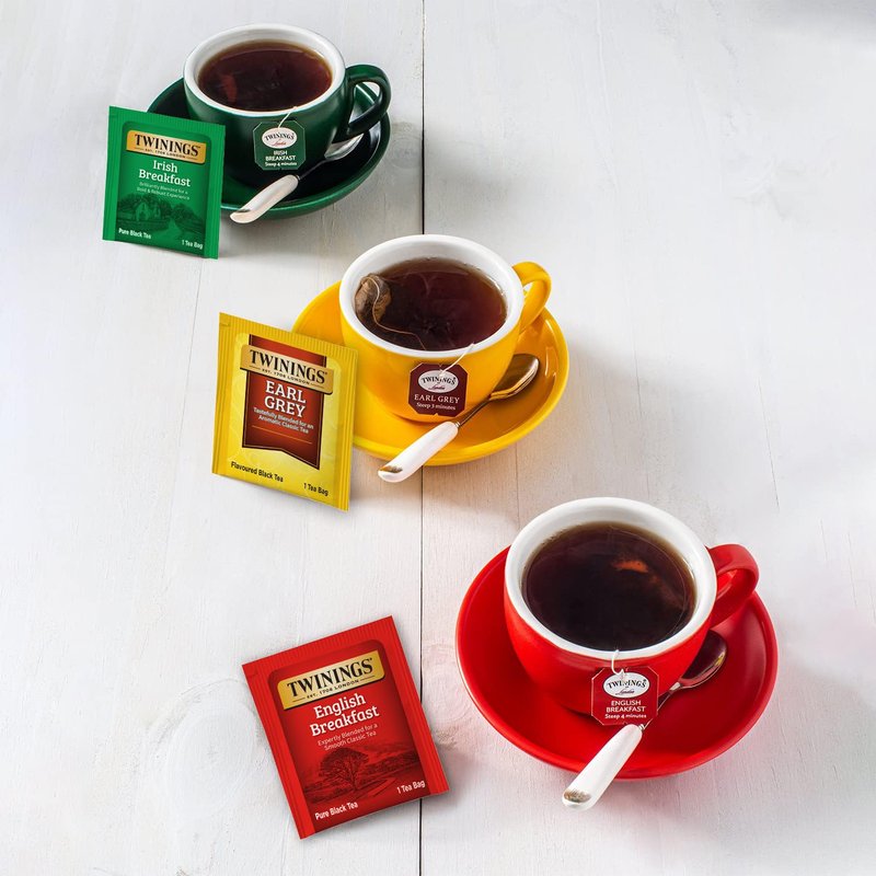 Twinings Tea Variety 6-Pack – Earl Grey, English Breakfast, Irish Breakfast, Decaffeinated Earl Grey, Decaffeinated English Breakfast, Lady Grey Tea Bags, 20 Count Each