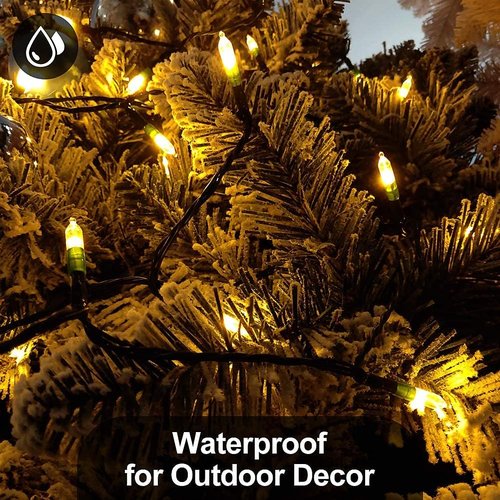 MASHANG Christmas Lights - 50 LED Battery Operated String Lights with Timer | Waterproof Warm White Decor