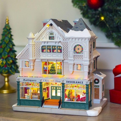 LEMAX Village Collection Antique & Gift Shop - Charming Decor with 4.5V Adapter | Perfect for Collectors