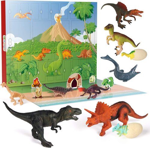 D-FantiX Dinosaur Advent Calendar 2025 - 24-Day Countdown Christmas Gift for Kids Ages 3-6