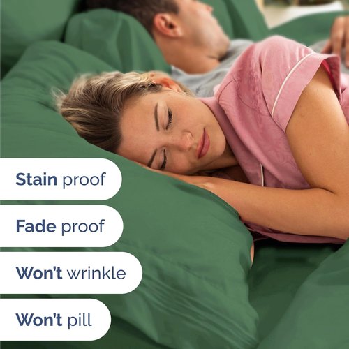 Comfy Twin Size 3 Piece Sheet Set by [Brand Name] - Breathable Cooling Bed Sheets | Luxury Hotel Quality - Deep Pockets, Soft & Wrinkle-Free - Emerald Green