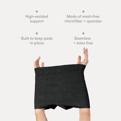 Frida Mom Postpartum Underwear - 8pc Disposable Boyshort Panties with Seamless Stretch Support | Size Regular (28in-42in)