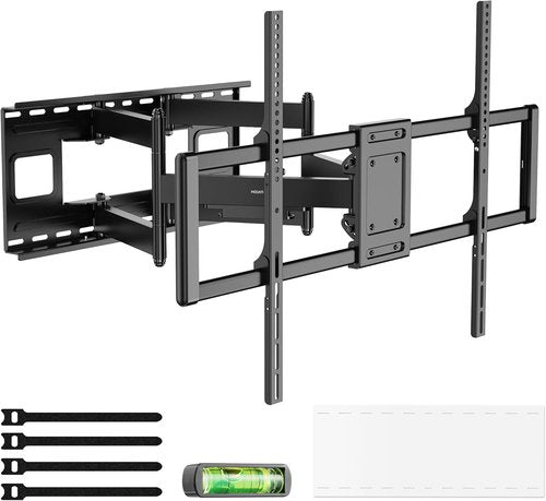 Mount-It! Heavy Duty XXL Full Motion TV Wall Mount - Supports Extra Large TVs Up to 264lb | VESA 900x600, Adjustable Swivel & Tilt for 60" to 120" Screens