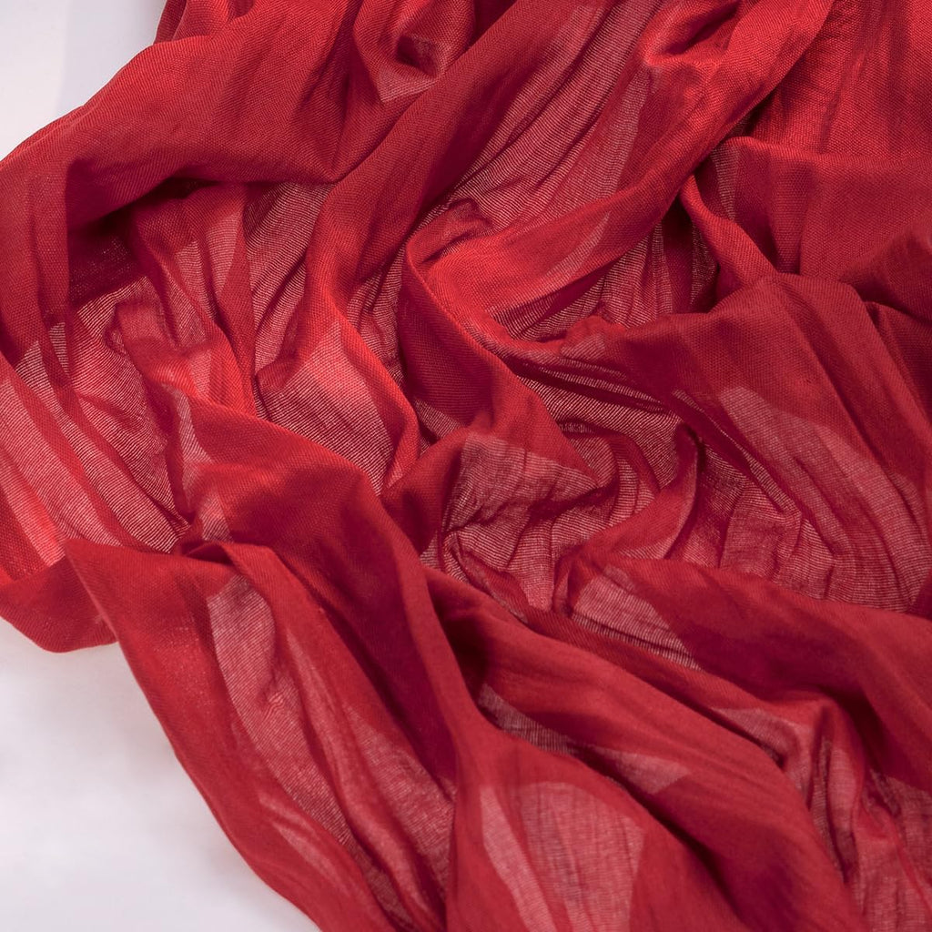 Socomi Cheesecloth Table Runner - 120 Inch Red Boho Rustic Design for Weddings & Events | 2-Piece Set
