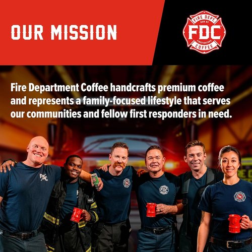 Fire Department Coffee - Gives Back to Firefighters - Skull Crushing Espresso Coffee Pods - Full-Bodied & Bold Espresso K Cups - Roasted in the USA - Veteran Owned - 24 Single Pods