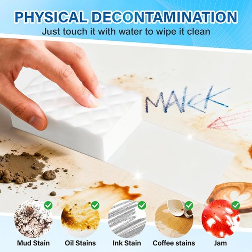 Magic Sponges | 30 Pack Melamine Cleaning Erasers - 2X Density Foam Pads for Kitchen & Bathroom