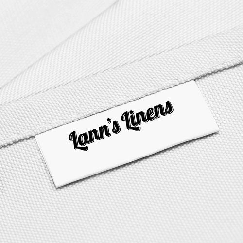 Lann's Linens - 120" Round Premium Tablecloth for Wedding/Banquet/Restaurant - Polyester Fabric Table Cloth - White