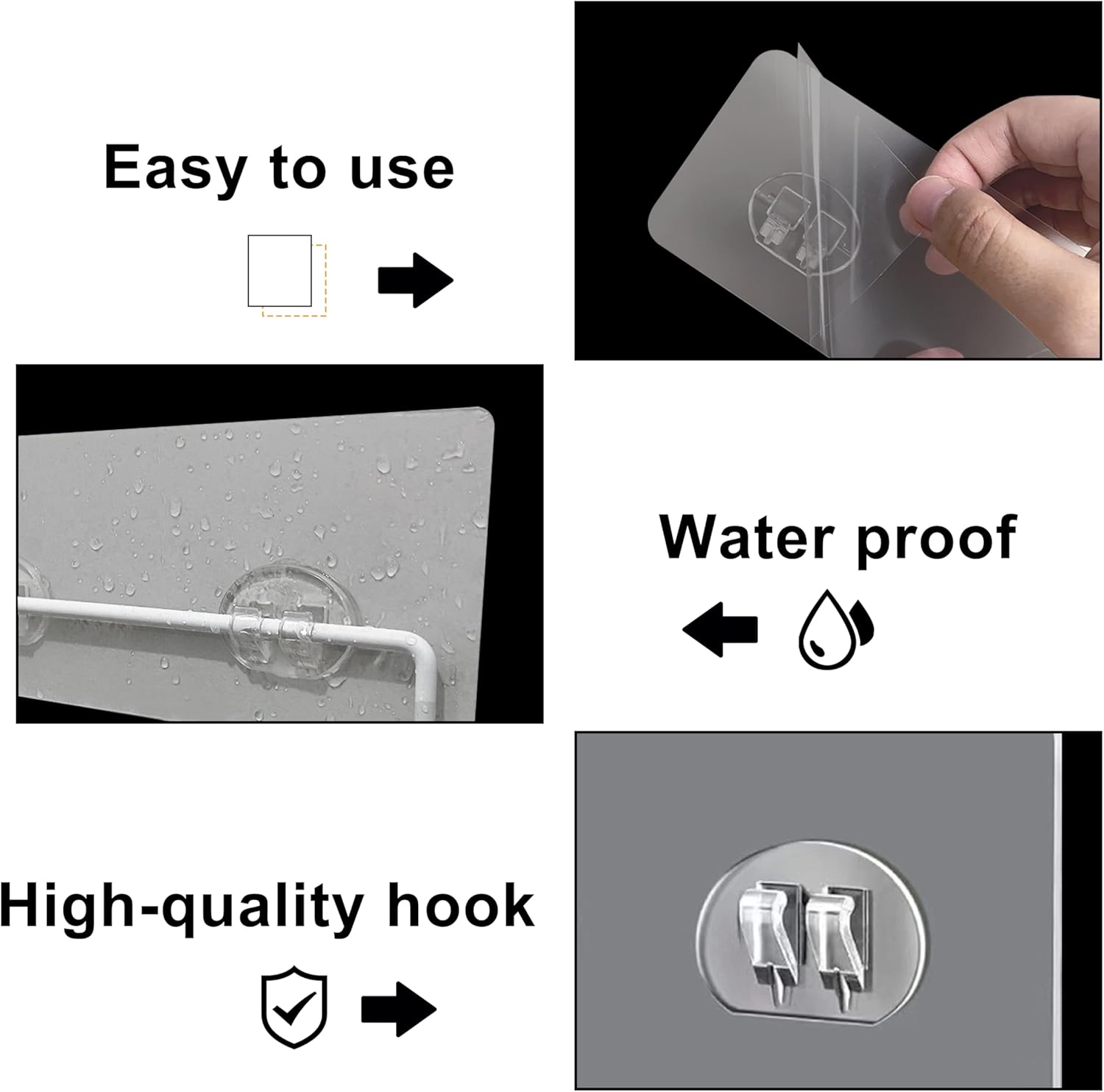 Skiennix Shower Caddy Adhesive Replacement - Strong Waterproof Shelf Adhesive | No Drilling, 14 Pack