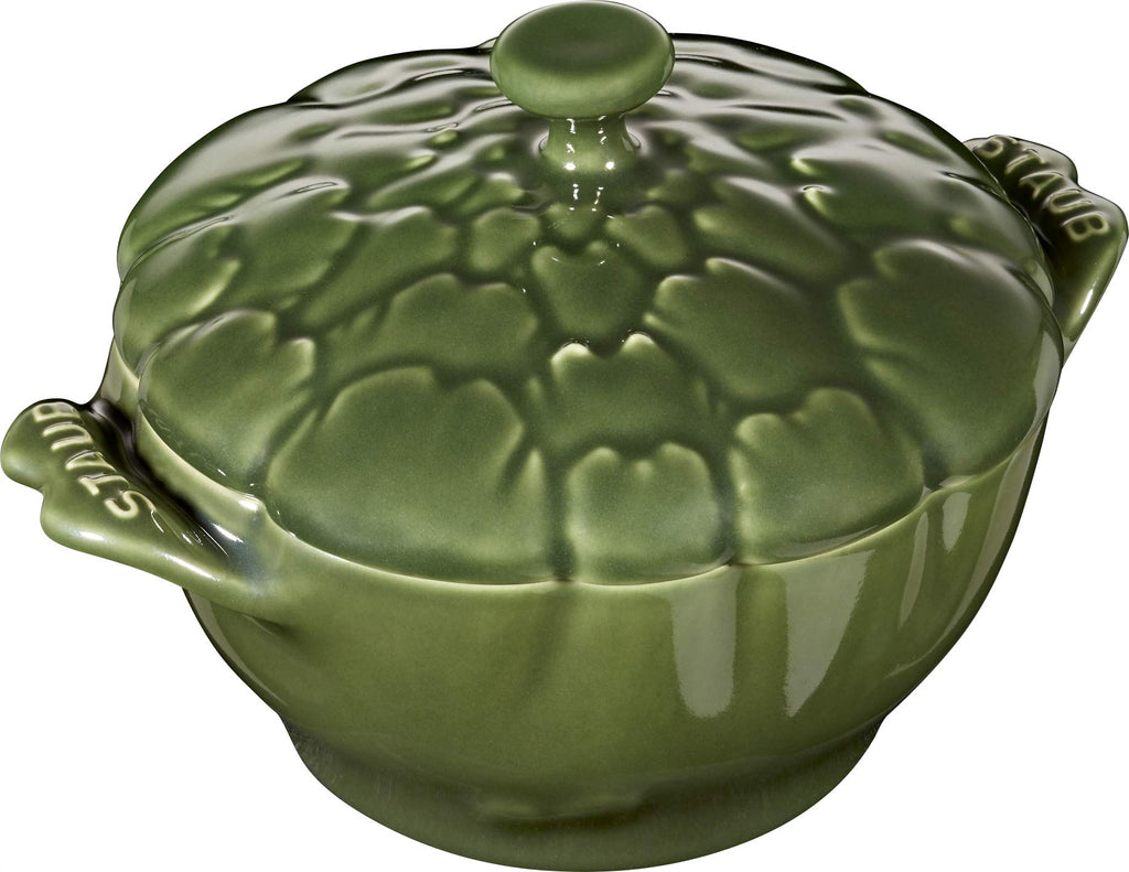 Staub 40500-326 Artichoke Cocotte, 5.1 inches (13 cm), Basil, Ceramic, Heat Resistant, Microwave Safe, Ceramic Artichoke Cocotte