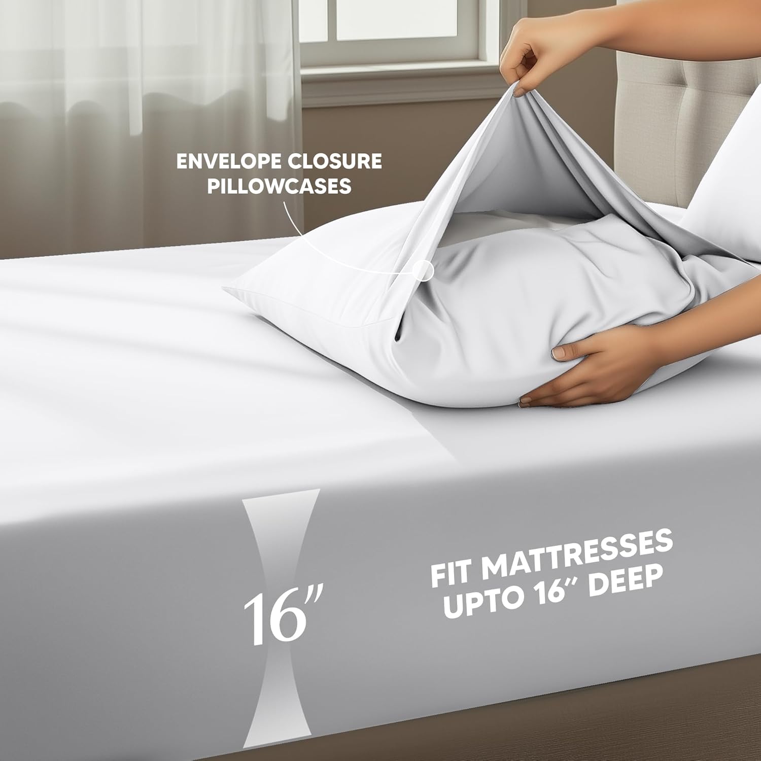 Utopia Bedding Twin Sheet Set - Soft & Breathable 3-Piece Microfiber Bed Sheets | Oeko-Tex Certified (White)