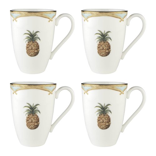 Lenox 897299 British Colonial Bamboo Mugs, Set of 4