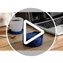 Colinda Silicone Drink Coasters with Holder - Black, Set of 6, Heat-Resistant & Non-Slip