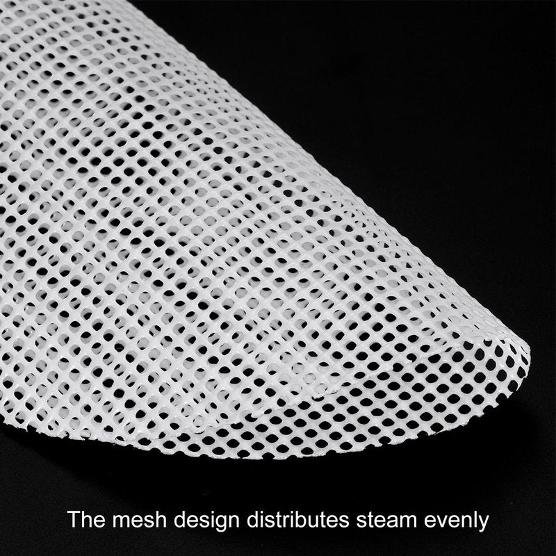 uxcell 10 Pcs 9.8 Inch Non-Stick Silicone Steamer Liners Mesh Mat, Reusable Round Steamer Mesh Pastry Dumplings Pad Mat, White