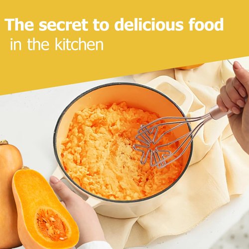 Nbippiooiwip Manual Stainless Steel Potato Masher,Vegetable and Fruit Masher,Ground Beef Suitable Foods Such as Eggs,Dishwasher Safe,Kitchen appliances and Gadgets