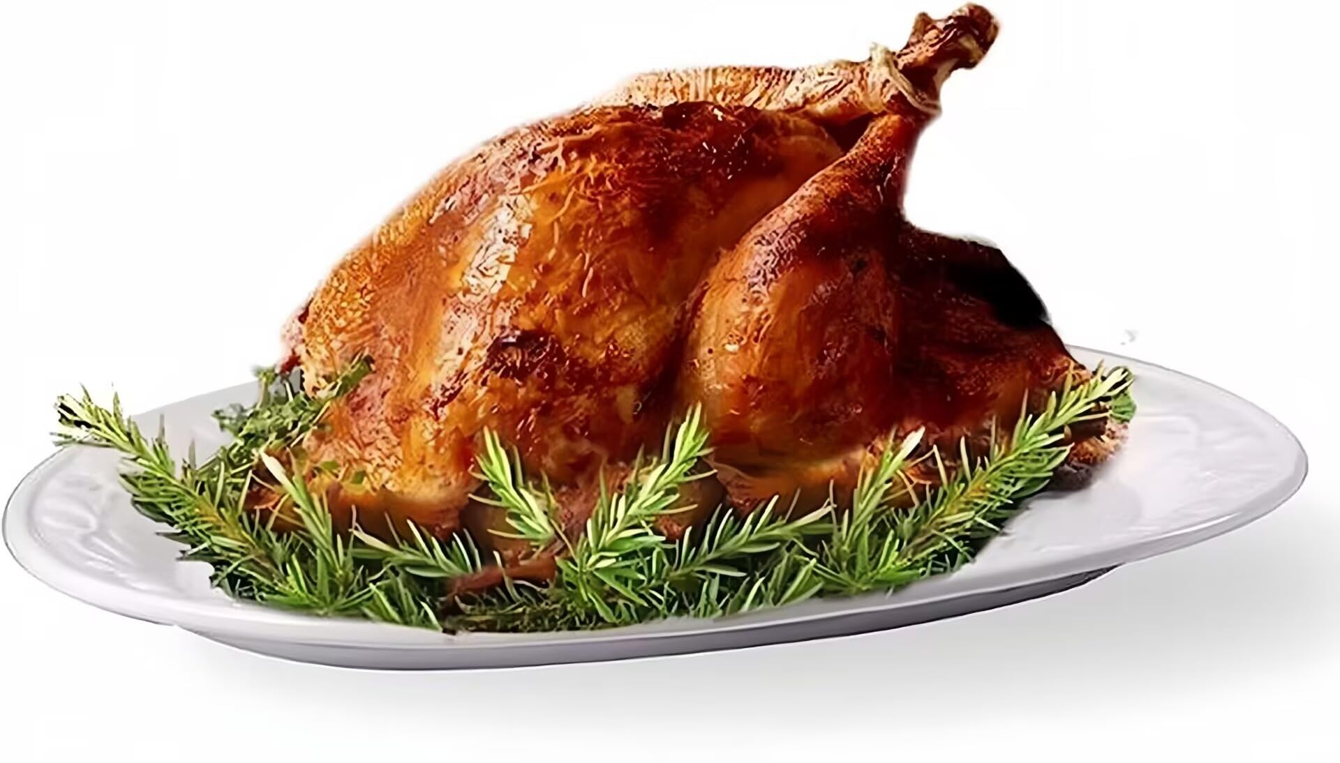 HSHQING 17" Ceramic Turkey Platter with Turkey Forks & Lifter Set - Large Fall Harvest Serving Tray for Large Meats & Holiday