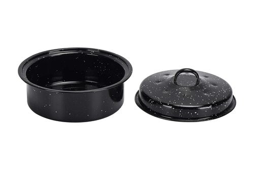ENAMORY 3-QT Black Covered Round Roaster Pan