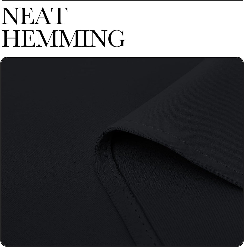 NICETOWN Blackout Curtains - Thermal Insulated Grommet Drapery Panels for Living Room | 2 Panels, 29" x 45", Black