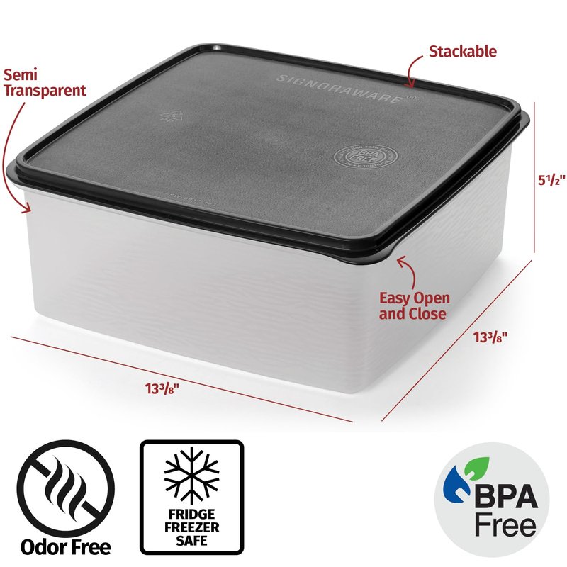 Plastic Storage Containers with Lids - 11L Storage Bins with Lids – Airtight Plastic Storage Bins for Food Storage, Pet Food, Rice– Stackable Clear Organizing Bins for Toy Storage, Garage, Pantry