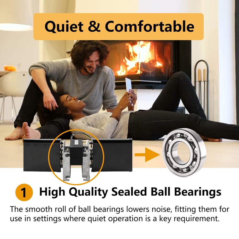 Hongso GFK-160 Fireplace Blower Fan Unit for Heat N Glo GFK-160A, Hearth and Home, Quadra Fire, GTI, Fasco, Regency Wood Stove Insert, Royal, Jakel, Nordica, Rotom; Ball Bearings Motor