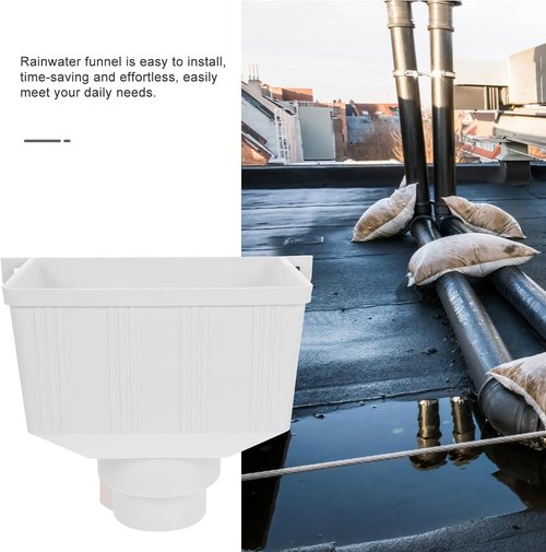 Downspout Diverter | PVC Rainwater Collection Barrel Adapter - Easy Install, 10.43x6.06x8.07 Inch