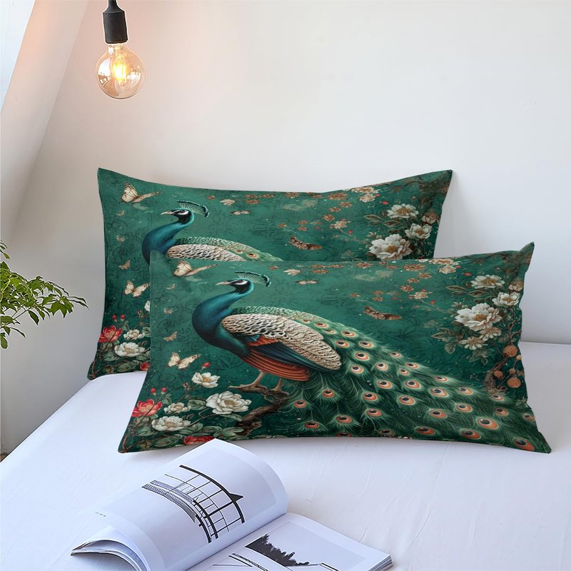 CCoutueChen Hummingbird Comforter Set King Size Floral Bird Bedding Sets Tropical Animal Bed Set Botanical Flower Plant Comforter 3Pcs Soft Microfiber Comforter for All Season（Adult Girls Women）