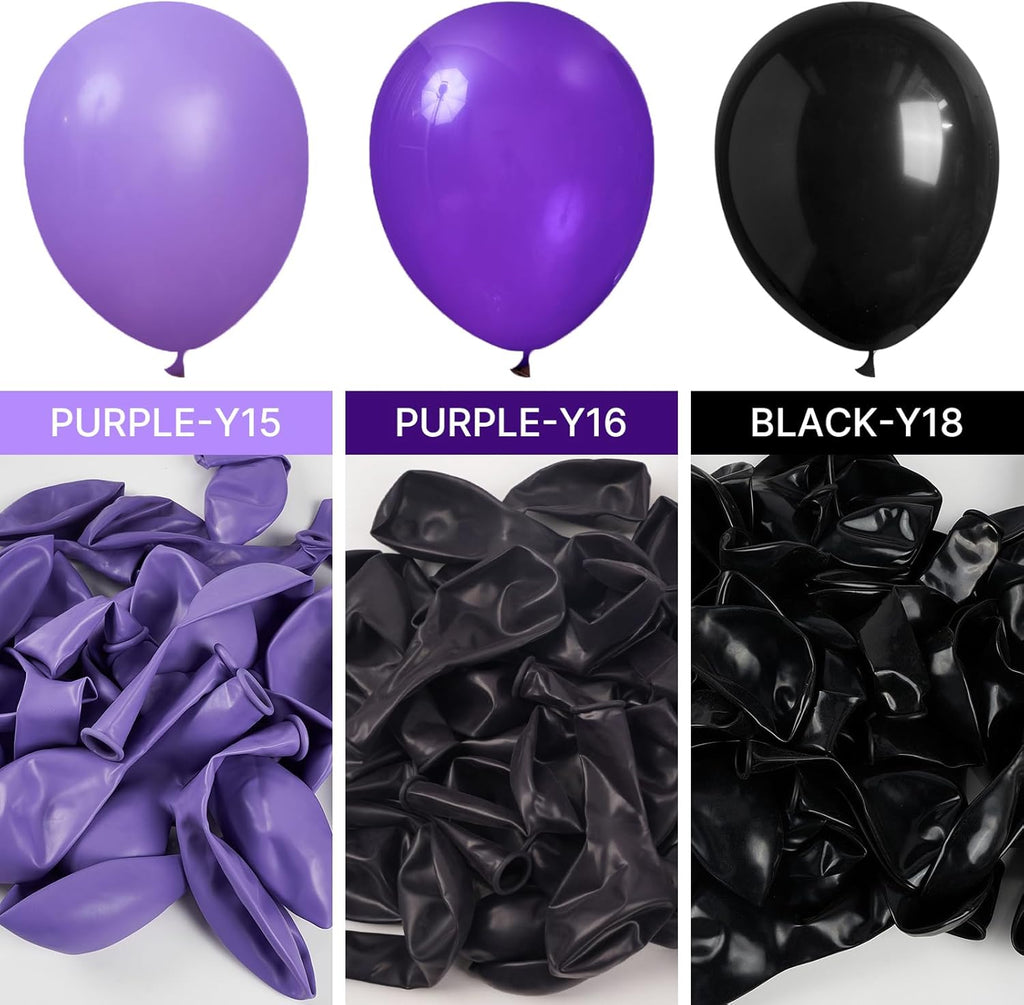 PartyWoo Dark Purple Balloons - 120-Piece Balloon Arch Kit | 18", 12", 10", 5" Sizes for Celebrations
