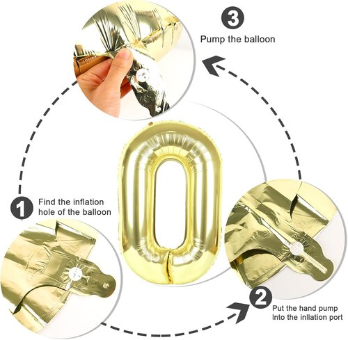 Light Gold 40-Inch Number Balloons by [Brand Name] - Perfect for 2nd, 12th, 21st Birthday Celebrations & Weddings