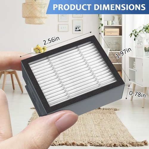 iRobot Replacement 4639161 High-Efficiency Filters - 3 Pack for e, i, and j Series Robot Vacuums