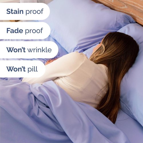 Comfy Twin Size 3-Piece Sheet Set by [Brand Name] | Breathable & Cooling Luxury Bedding - Ultra-Soft, Deep Pockets - Lavender
