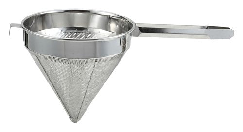 Winco China Cap Strainer, 8-Inch Diameter, Fine Mesh, Medium, Stainless Steel