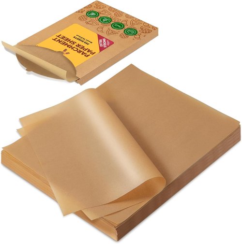 Katbite 350 Pcs Parchment Paper Sheets - Heavy Duty Unbleached, Non-Stick & Oil Proof for Baking, Grilling & Cooking