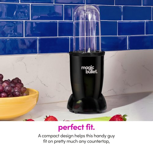 Magic Bullet Blender - Compact 11-Piece Set in Black for Effortless Smoothies and Food Prep