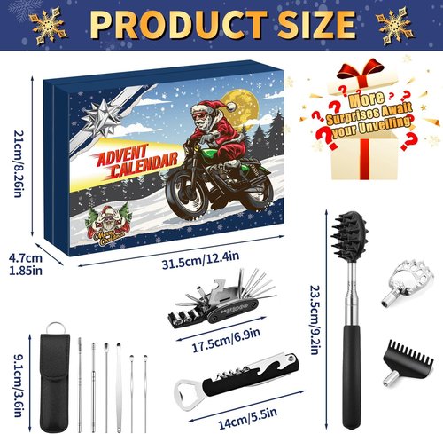 MOVINPE Advent Calendar for Men - 24 Days of Gadgets, Tools & Fun Gifts | Perfect for Christmas 2025