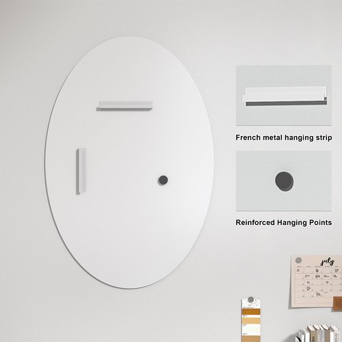 Oval Bathroom Mirror,16X24 inch Oval Frameless Mirror, Frameless Mirrors for Bathroom,Beveled Bathroom Mirror.