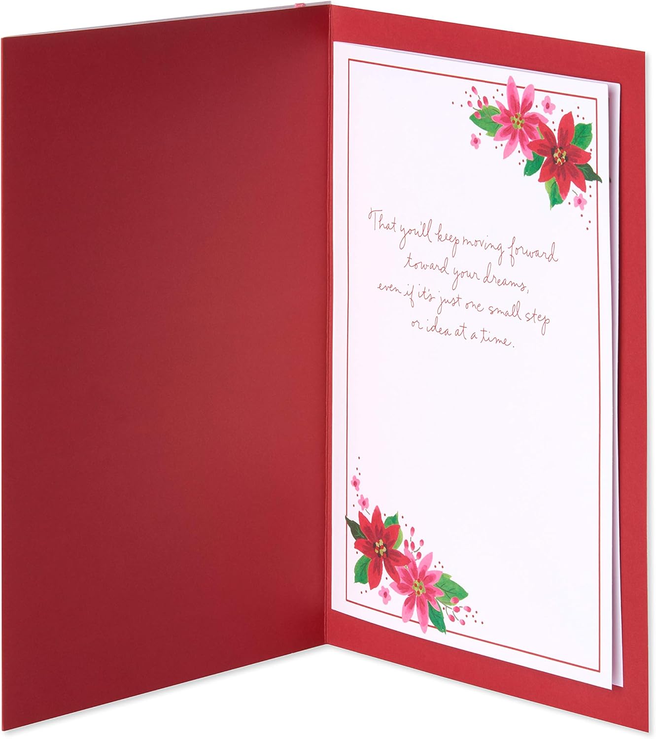 American Greetings Christmas Card - Festive Floral Design with Poinsettias for Daughter (Truly Amazing Woman)