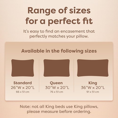 HOSPITOLOGY PRODUCTS Pillow Encasement | Hypoallergenic Bed Bug & Dust Mite Proof - Standard Size, Set of 2