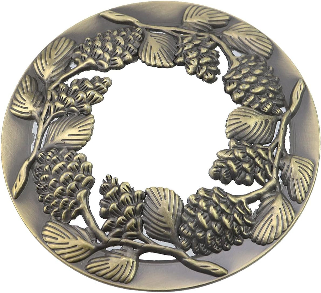 Skiennix Scented Candle Sleeves - Unique Retro Design in Bronze Pinecone | 2-Piece Set for Office & Wedding Decor