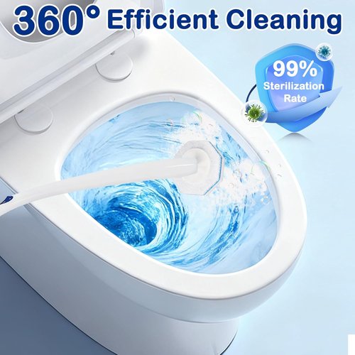 Clorox Toilet Wand Refills - 50 Count Thickened 3-Layer Brush for 5X Cleaning Power | Fresh Fragrance & 360° Efficiency