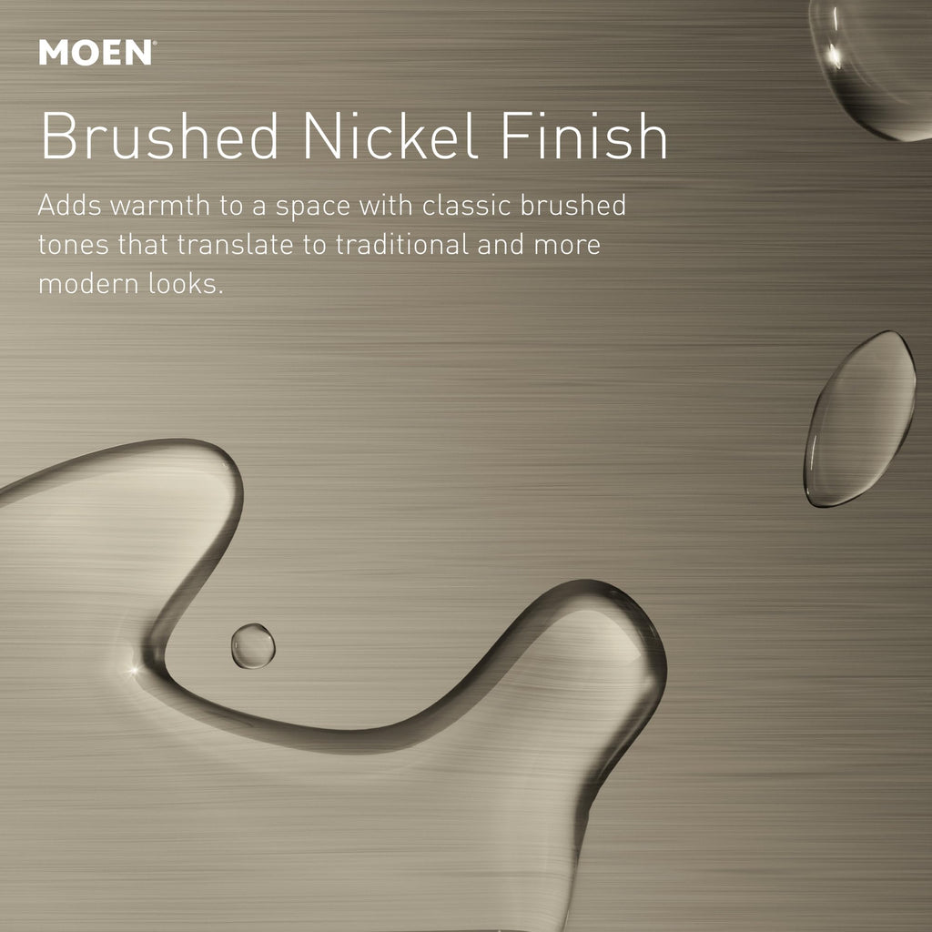 Moen Voss Brushed Nickel 24-Inch Bathroom Towel Bar, Wall Mounted Bath or Hand Hanging Rack, YB5124BN