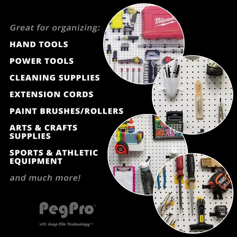 Greenleaf Industries PegPro® J, 1" & 2" Kit for Standard “Wood Fiber” pegboard – Durable Plastic Pegboard Hooks - for Garage, Kitchen, Craft Room, and More (J, 1" & 2" Hook - 72 Pack, Confetti Mix)