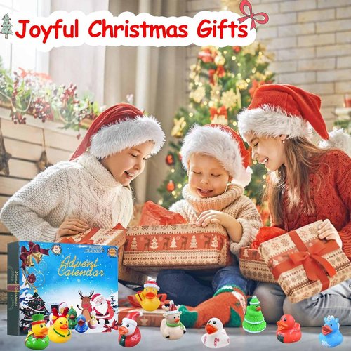 2025 Advent Calendar Rubber Ducks - 24 Days of Fun Christmas Countdown for Kids | Perfect Party Favors