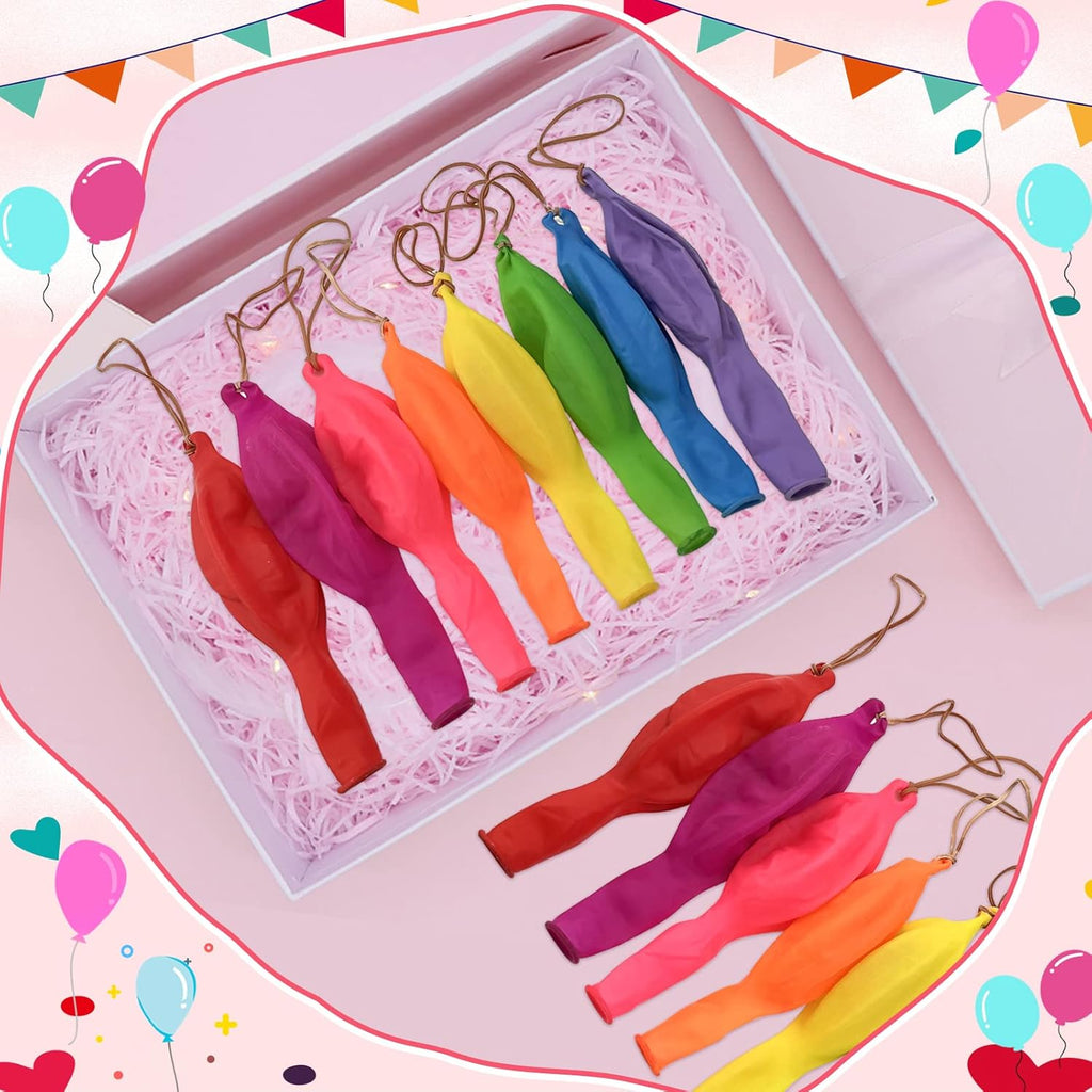Punch Balloons - 48pcs Neon Bounce Balloons with Rubber Bands | Perfect Party Favors for Kids