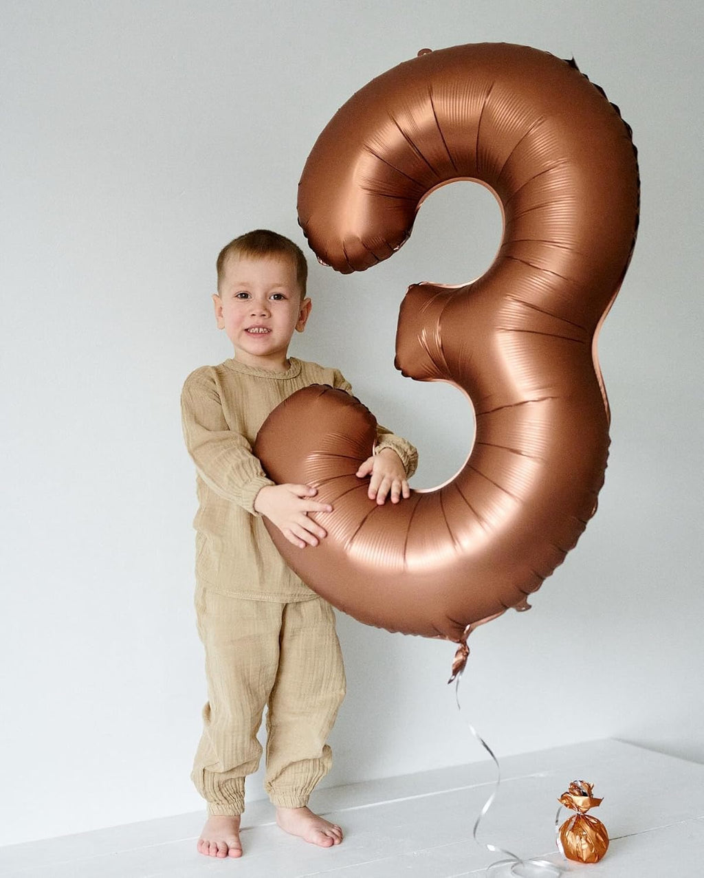 Number 17 Balloon - Dark Brown 40 Inch Birthday Decoration for 17th Birthday Parties
