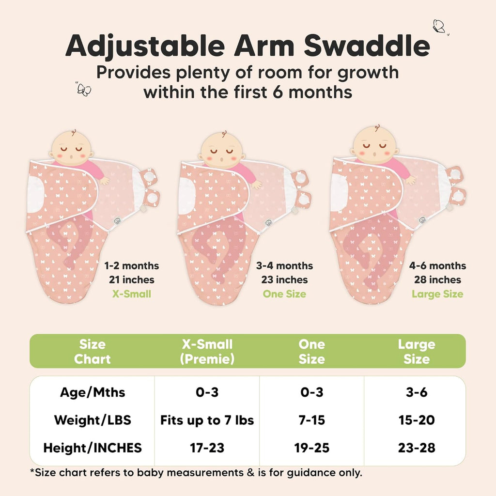 Organic Baby Swaddle Sleep Sacks by [Brand Name] - Soft & Snug for Newborns 3-6 Months | Butterflies, Large