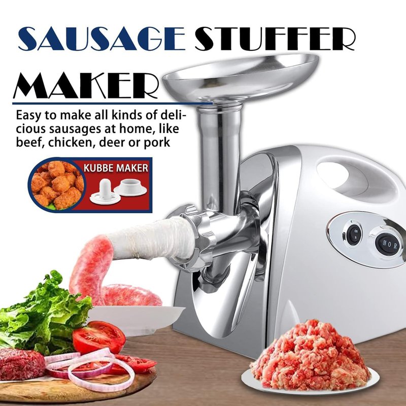 Electric Meat Grinder, Heavy Duty Meat Mincer, Sausage Stuffer Maker, Food Grinder Household Multifunctional Mincer Sausage Stuffer
