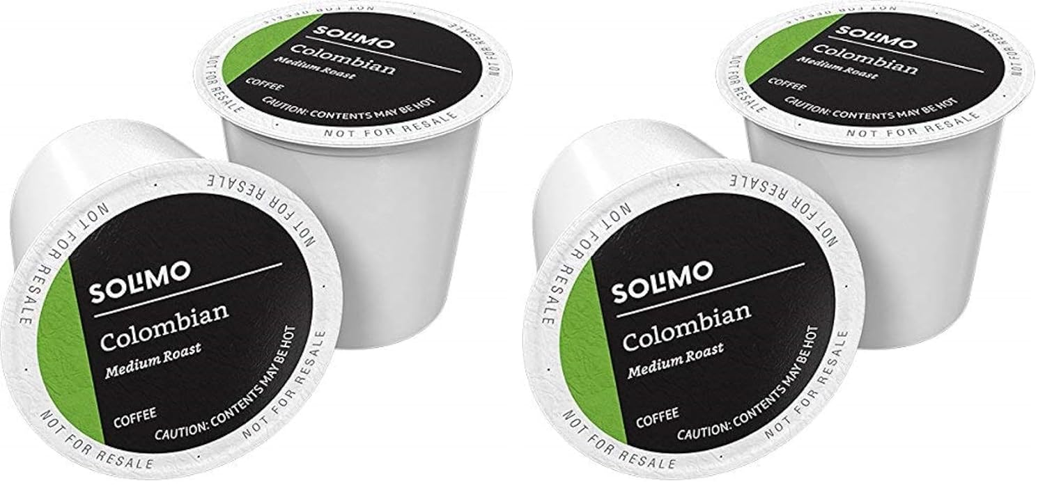 Solimo Medium Roast Colombian Coffee Pods - Compatible with Keurig 2.0 | 200 Count Pack