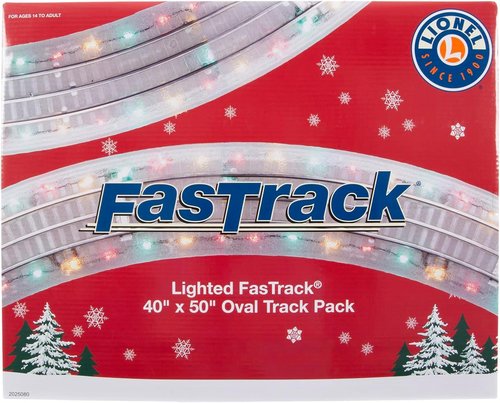 Lionel Lighted FasTrack Electric O Gauge - Illuminated 40" x 50" Oval Track Set