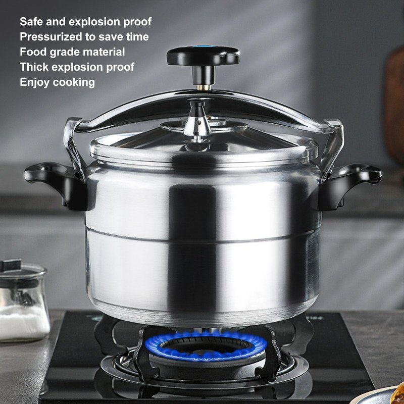 Pressure Cooker Thickened, Aluminum Large Capacity Anti Stick Explosion Proof Pressure Canner, Anti Stick coating, for Stewing, Steaming, Canning (7L)