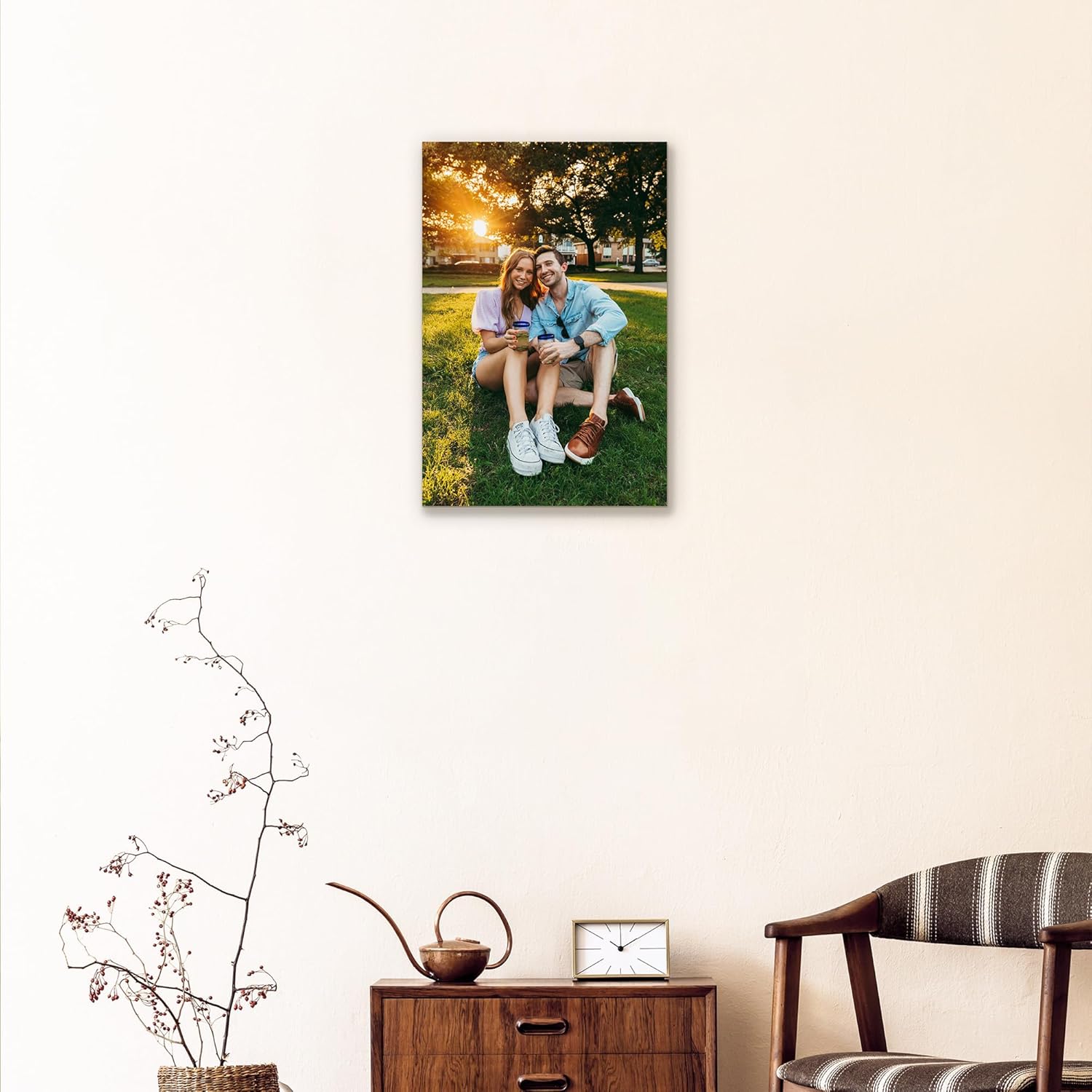Skiennix Personalized Canvas Wall Art - Framed 8” X 12” Custom Prints for Living Room & Bedroom | Perfect Christmas Gift