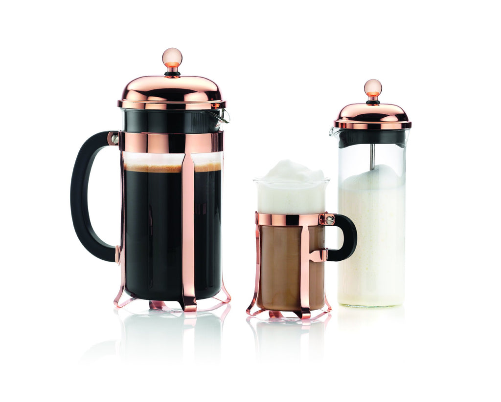 Bodum Chambord Classic Sugar and Creamer Set, 2pcs, Glass, Copper